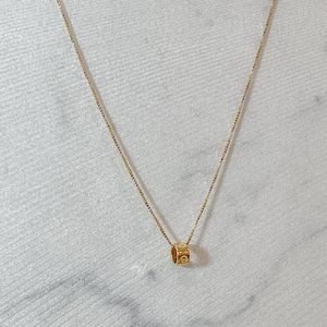 Screw pendant box chain necklace